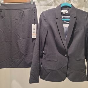 Brand New Gray Womens Calvin Klein Suit and Skirt